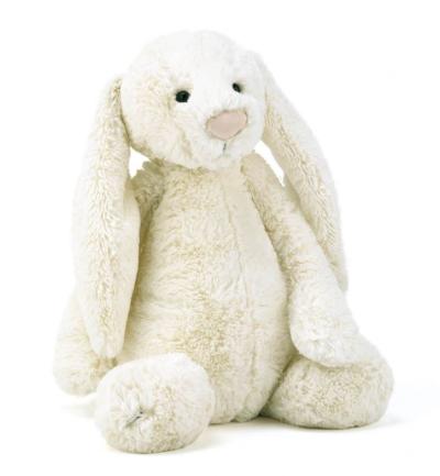 Bashful Kanin Storlek Large (Creme-vit)